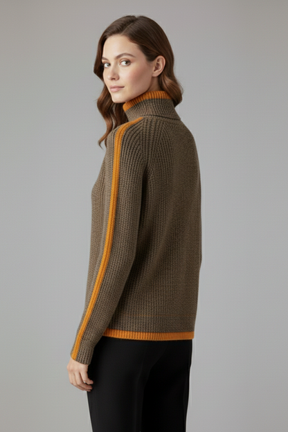 Lila | Ribbed Knit Turtleneck Jumper