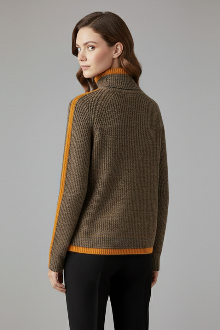 Lila | Ribbed Knit Turtleneck Jumper