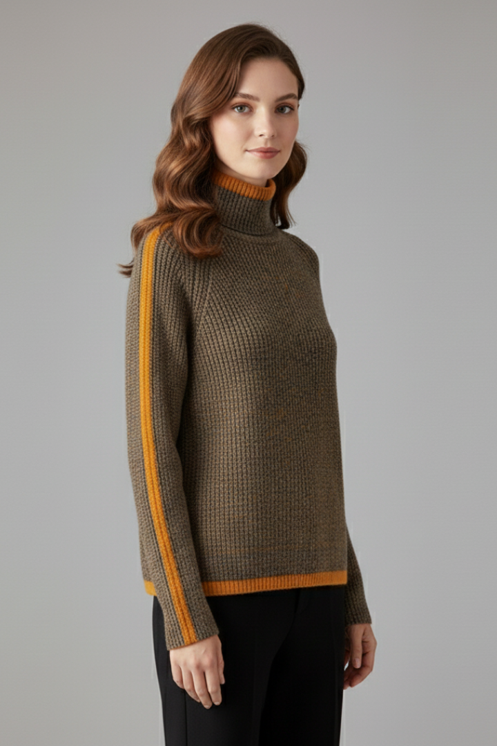 Lila | Ribbed Knit Turtleneck Jumper