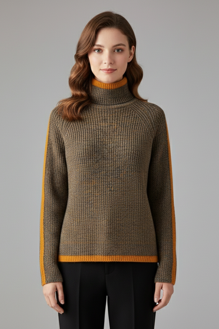 Lila | Ribbed Knit Turtleneck Jumper