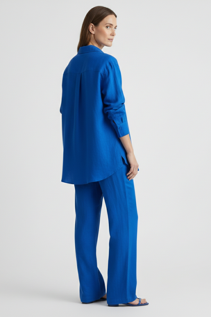 Lila | Tailored Button Shirt & Straight Trousers Set