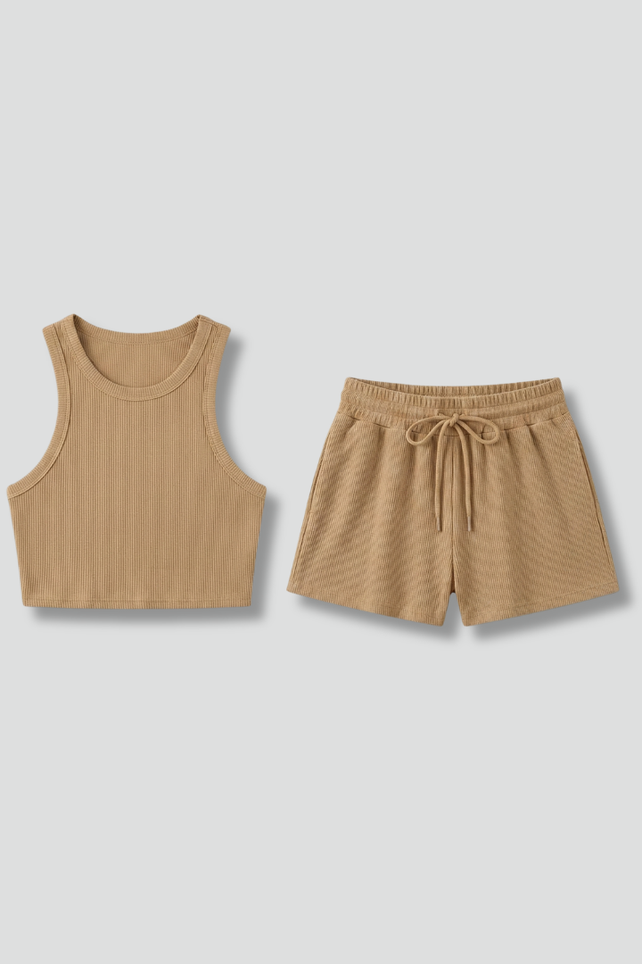 Lila | Racerback Top & Drawstring Shorts Set