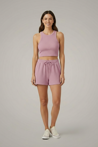 Lila | Racerback Top & Drawstring Shorts Set