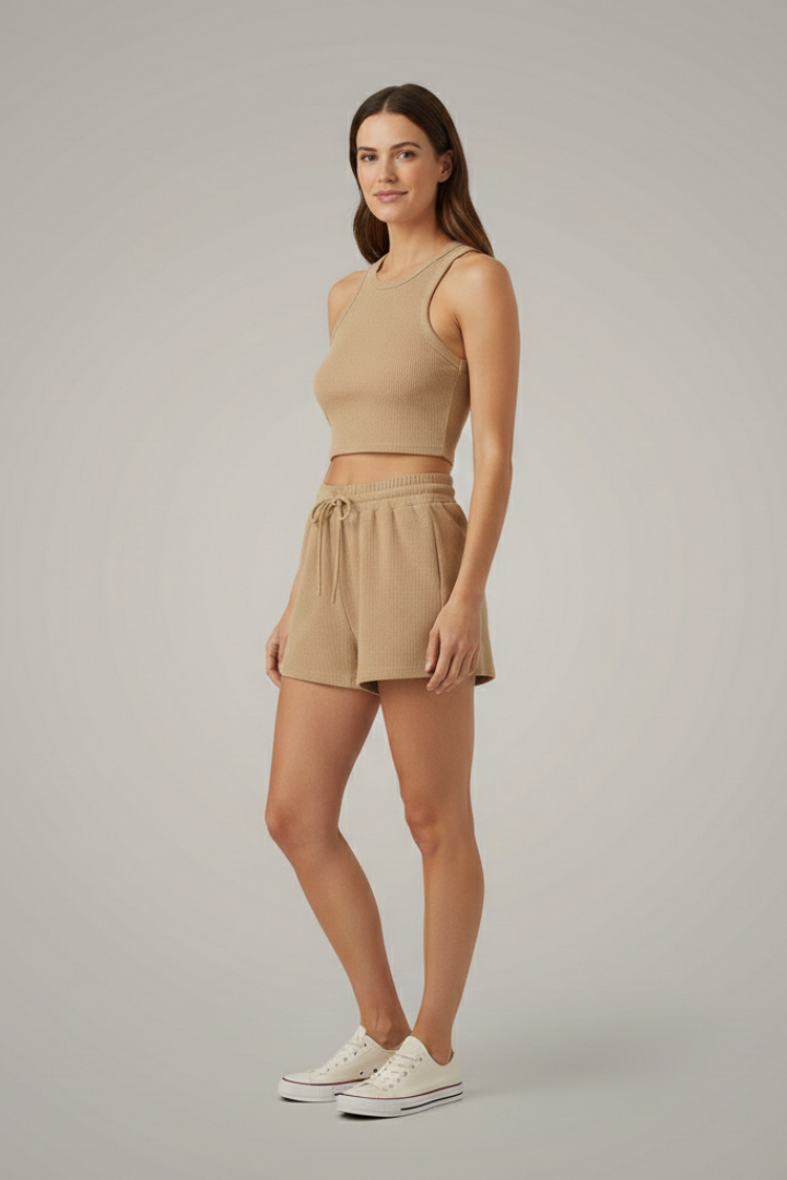Lila | Racerback Top & Drawstring Shorts Set