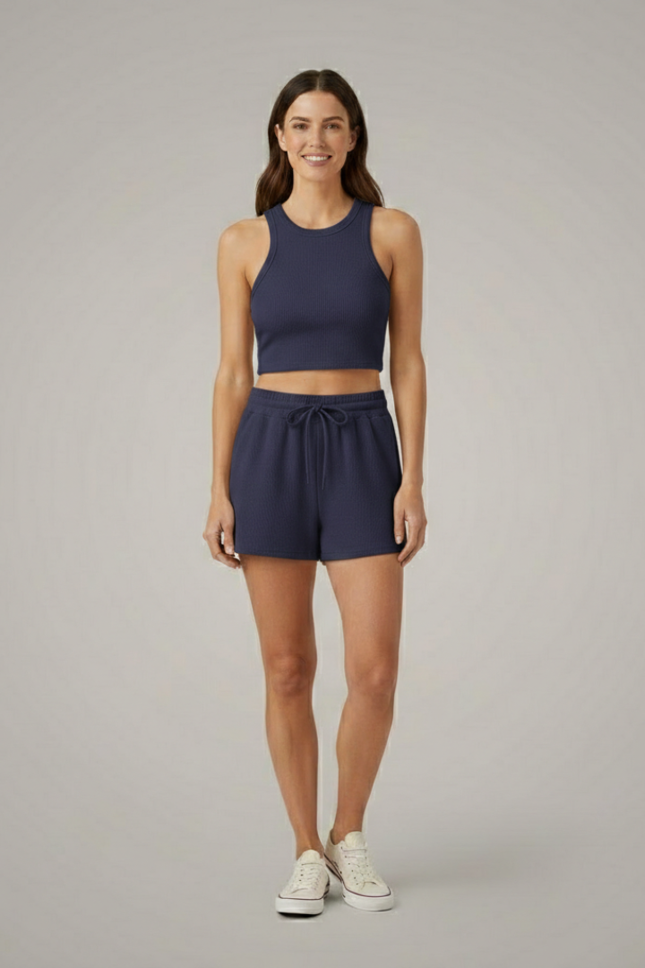 Lila | Racerback Top & Drawstring Shorts Set