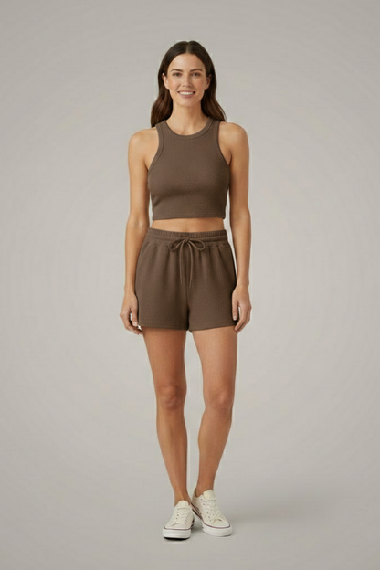 Lila | Racerback Top & Drawstring Shorts Set