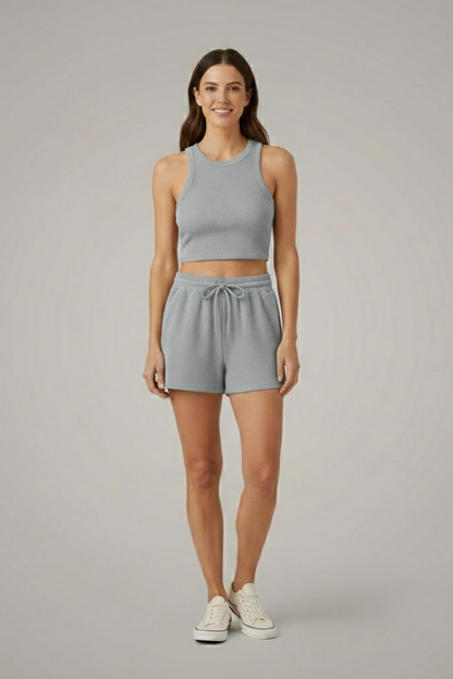 Lila | Racerback Top & Drawstring Shorts Set