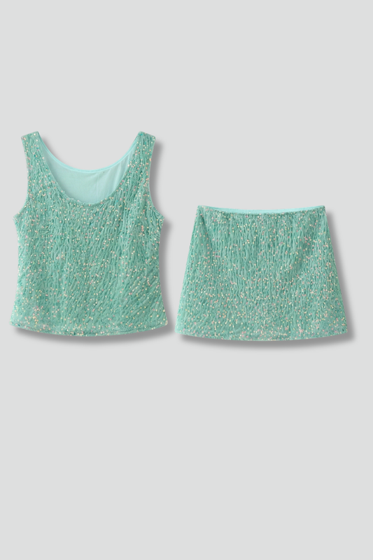 Lena | Chic Two-Piece Set with Strap Top and Mini Skirt