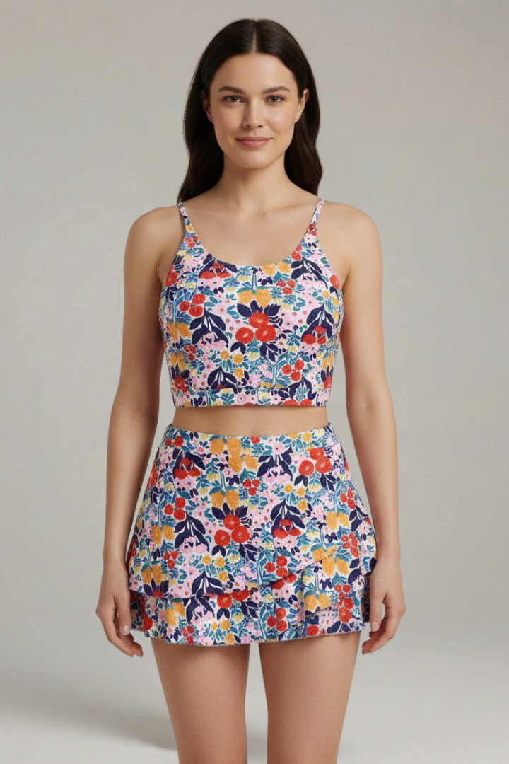 Lila | Chic Two-Piece Set with Strap Top and Skirt