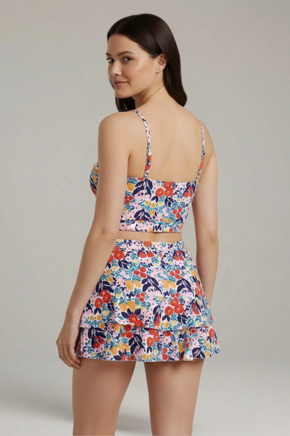 Lila | Chic Two-Piece Set with Strap Top and Skirt
