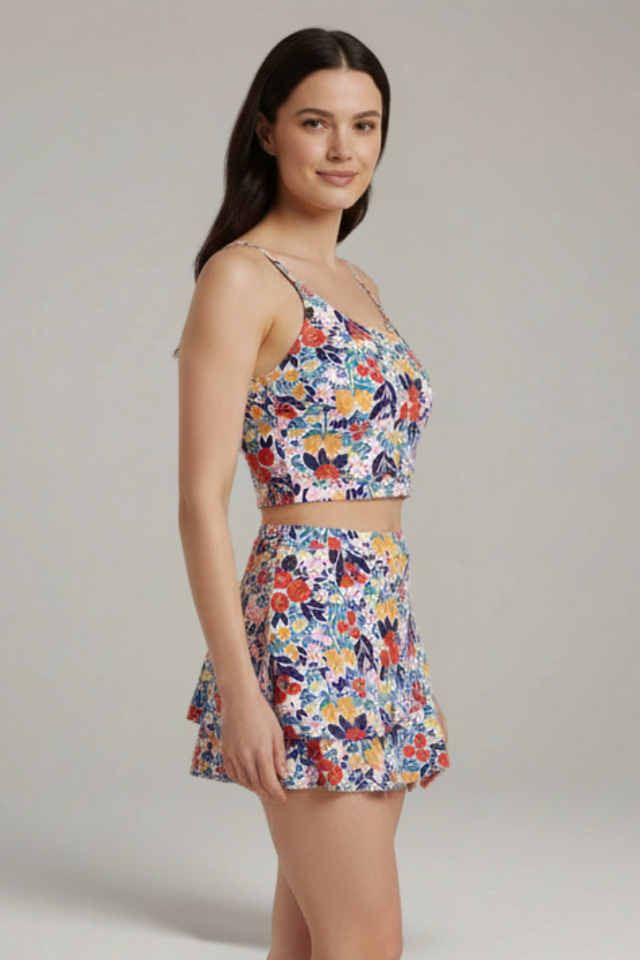 Lila | Chic Two-Piece Set with Strap Top and Skirt