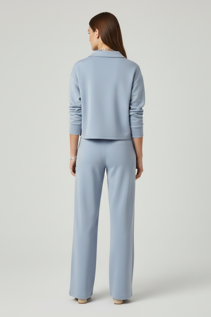 Lila | V-Neck Top and Wide-Leg Pants Set