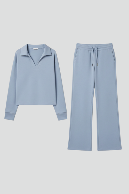 Lila | V-Neck Top and Wide-Leg Pants Set