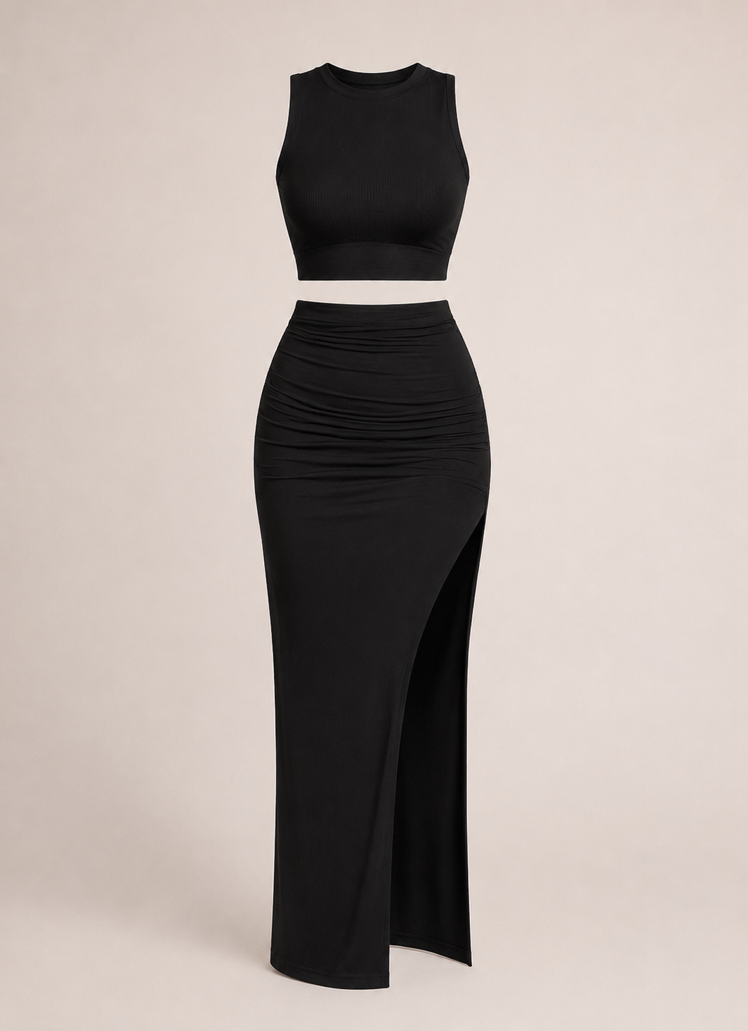 Lila | Asymmetric Top and Midi Skirt Set