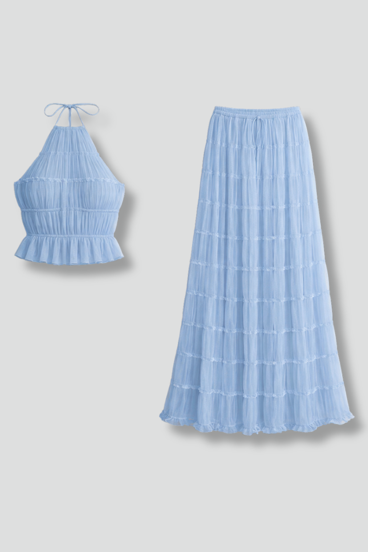 Lila | Halter Top and Maxi Skirt Set