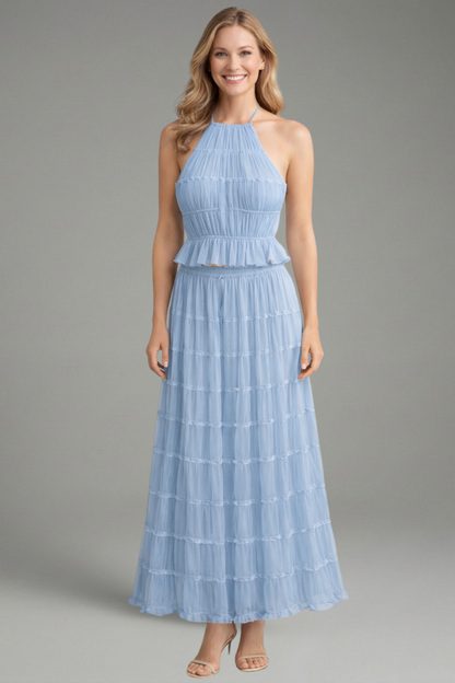 Lila | Halter Top and Maxi Skirt Set