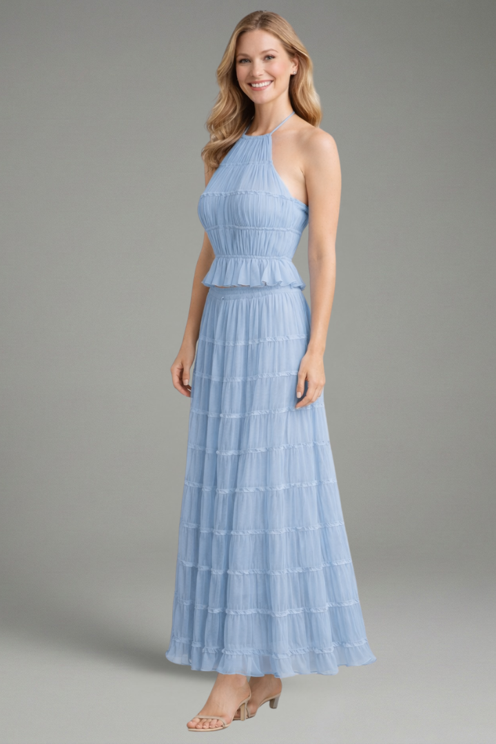 Lila | Halter Top and Maxi Skirt Set