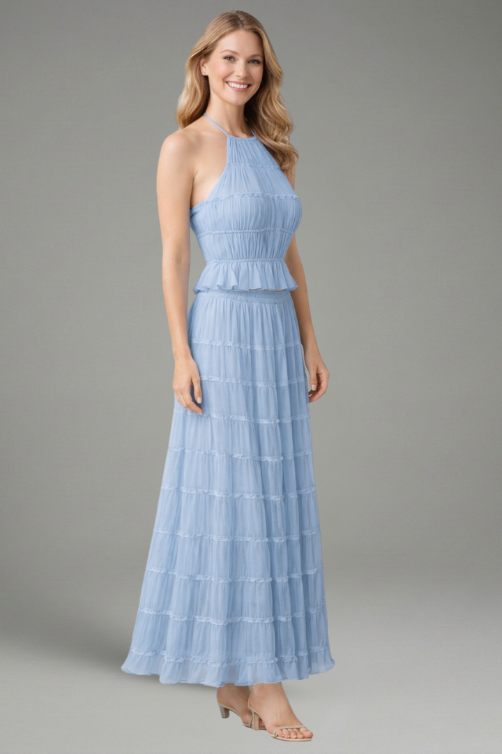 Lila | Halter Top and Maxi Skirt Set