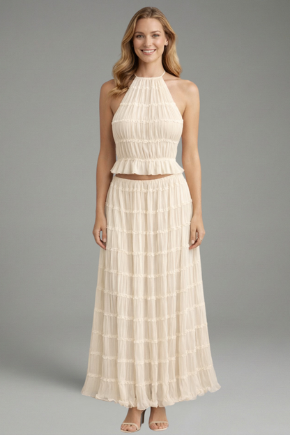 Lila | Halter Top and Maxi Skirt Set