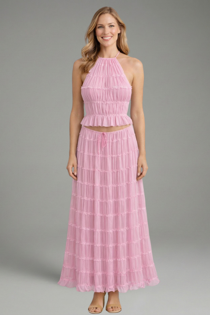 Lila | Halter Top and Maxi Skirt Set