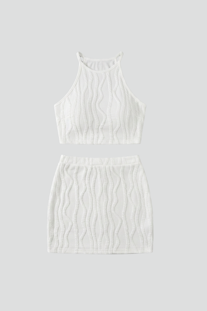 Lena | Chic Halter Top and Mini Skirt Set