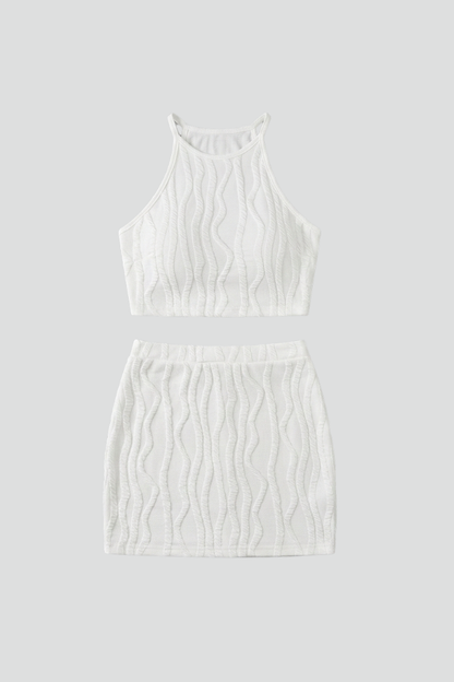 Lena | Chic Halter Top and Mini Skirt Set