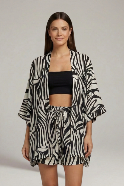 Lila | Chic Open Front Jacket and Shorts Set