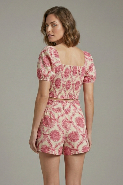 Elena | Chic Square Neck Two Piece Set