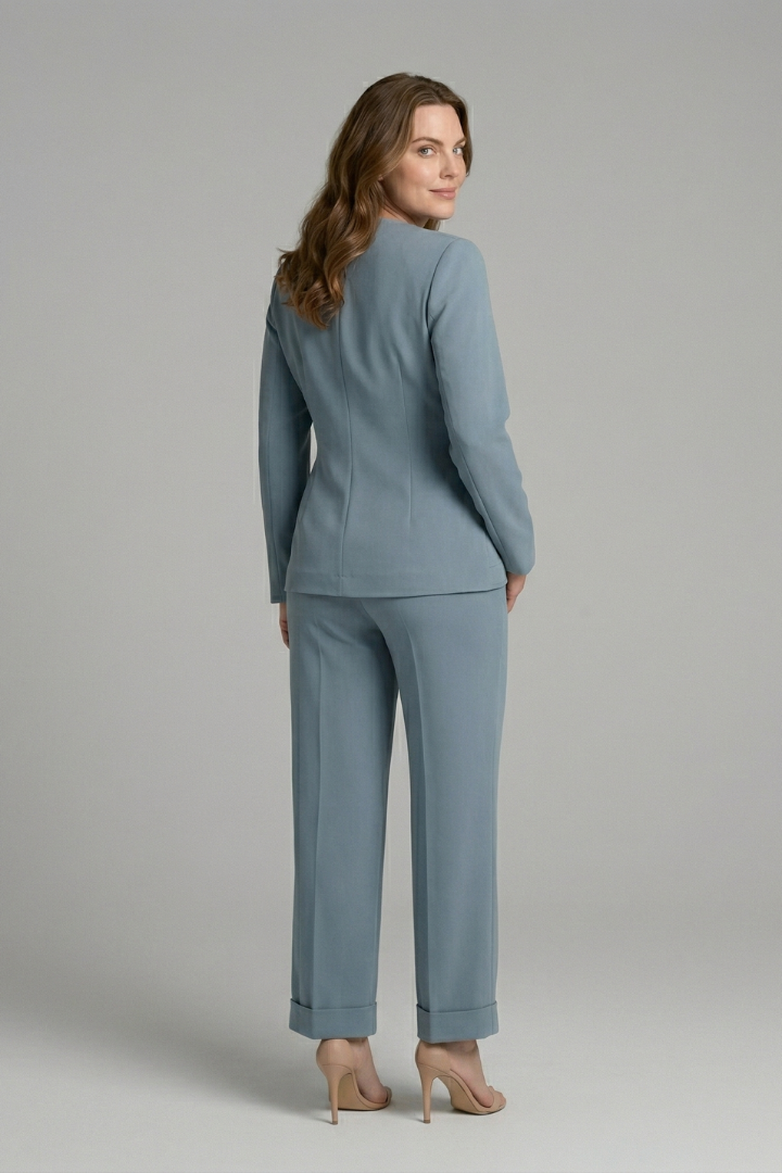 Lena | Chic Wrap Top and Cropped Trousers Set