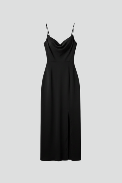 Lila | V-Neck Spaghetti Strap Dress with Side Slit