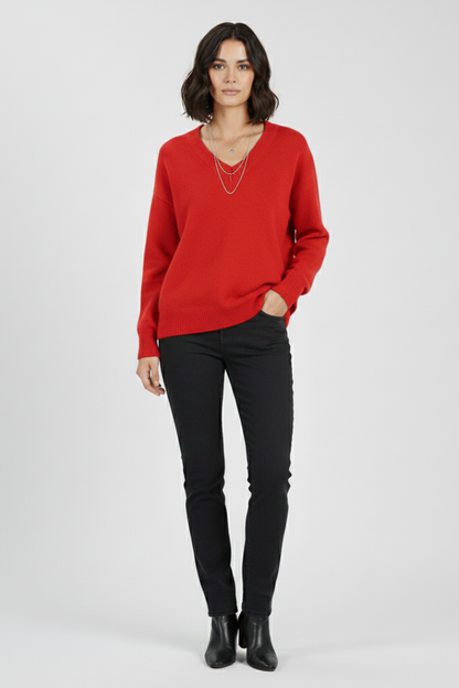 Lila | Luxe V-Neck Pullover Sweater