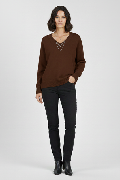 Lila | Luxe V-Neck Pullover Sweater