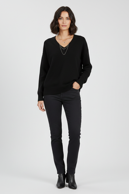 Lila | Luxe V-Neck Pullover Sweater