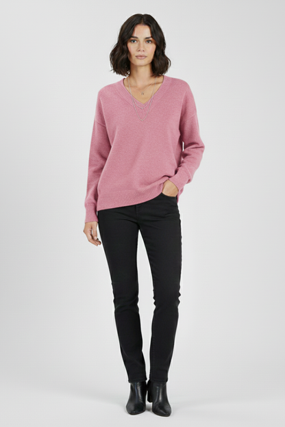 Lila | Luxe V-Neck Pullover Sweater