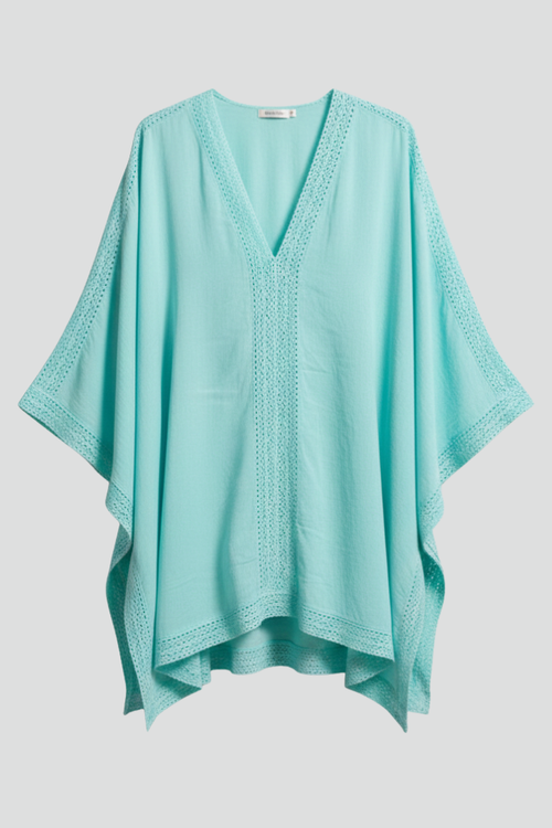 Lena | Textured V-Neck Tunic with Wide Sleeves