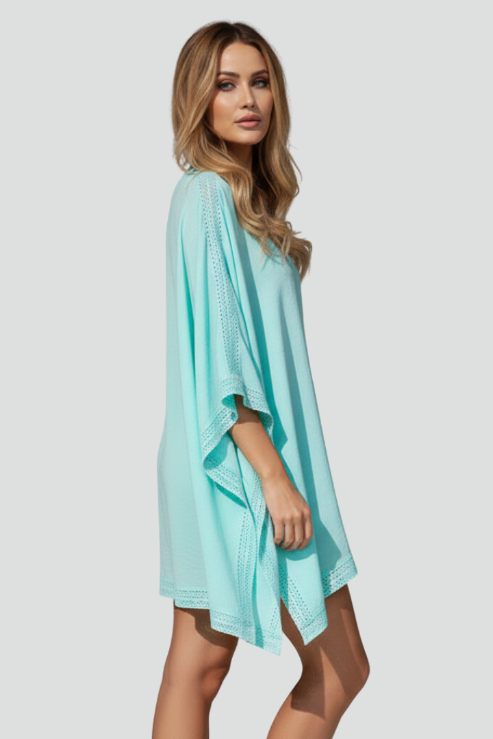 Lena | Textured V-Neck Tunic with Wide Sleeves