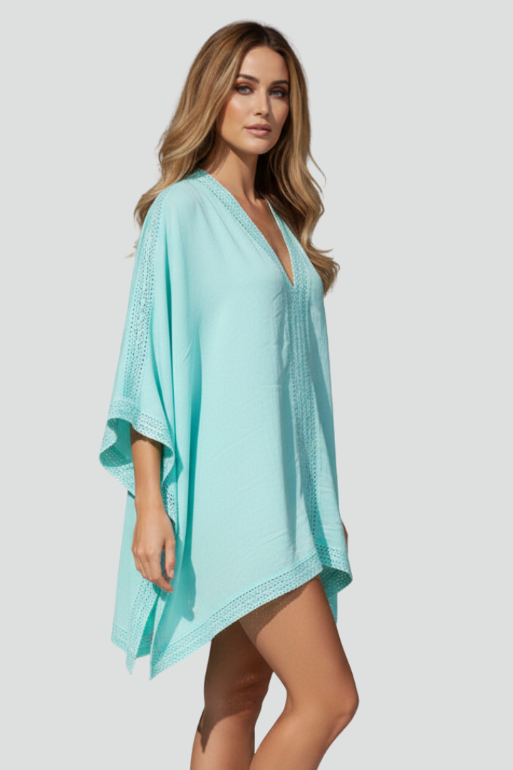 Lena | Textured V-Neck Tunic with Wide Sleeves