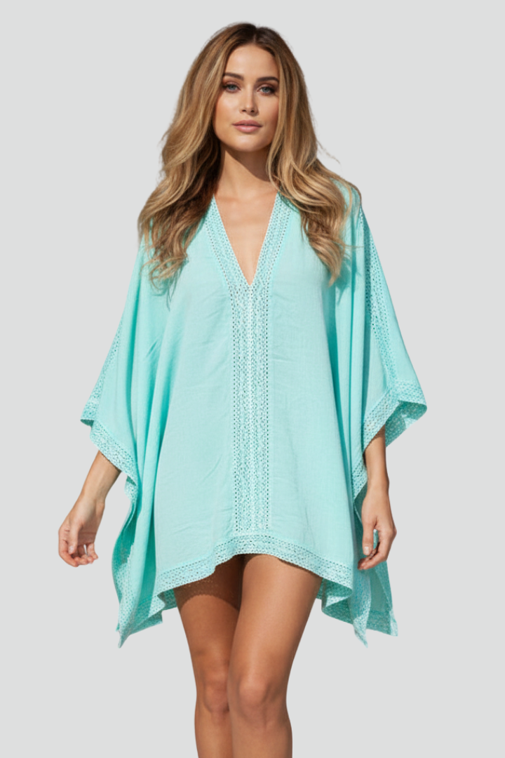 Lena | Textured V-Neck Tunic with Wide Sleeves