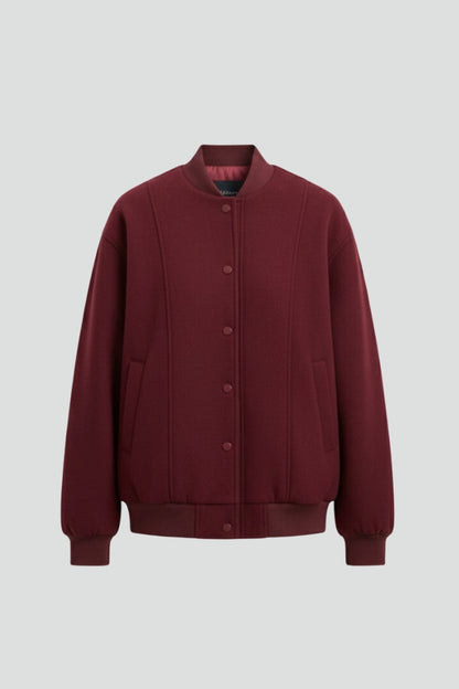 Lila | Varsity Jacket with Snap Closure