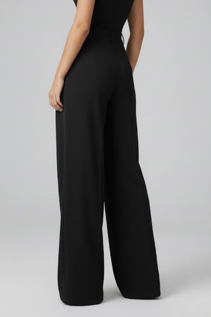 Lila | Pleated High-Rise Wide Leg Trousers