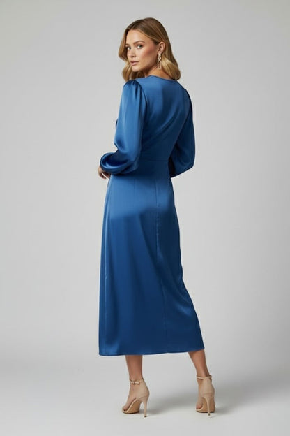 Isla | Elegant Wrap Dress with Deep V Neckline