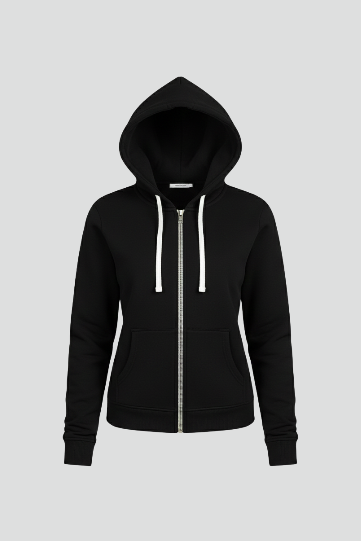 Lila | Luxe Zip Hoodie with Drawstring and Pockets