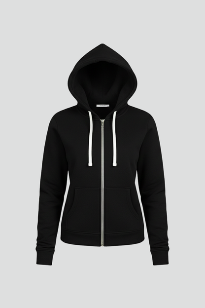 Lila | Luxe Zip Hoodie with Drawstring and Pockets