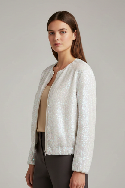 Lena | Chic Zip Jacket with Round Neckline