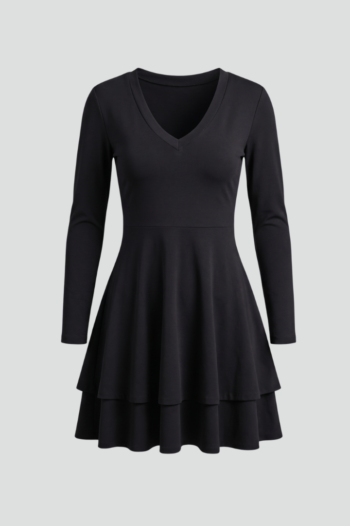 Sofia | V-Neck Long Sleeve Mini Dress