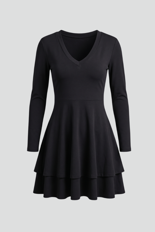 Sofia | V-Neck Long Sleeve Mini Dress