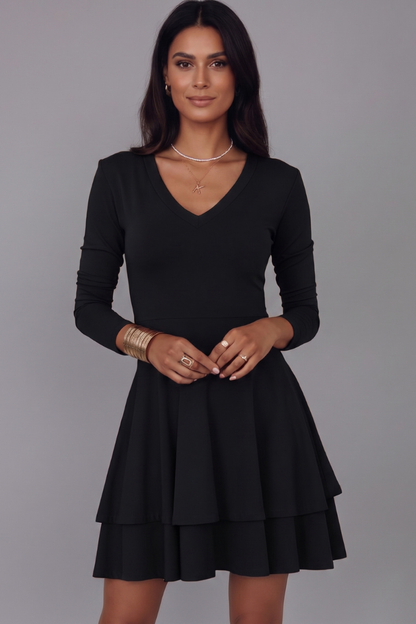 Sofia | V-Neck Long Sleeve Mini Dress
