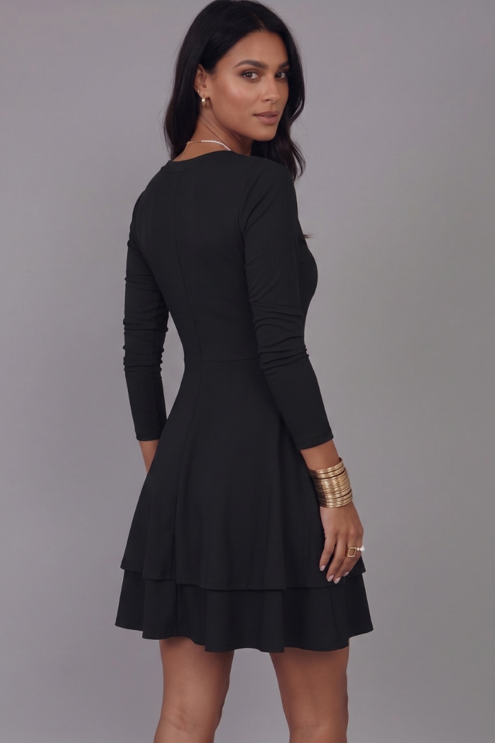 Sofia | V-Neck Long Sleeve Mini Dress
