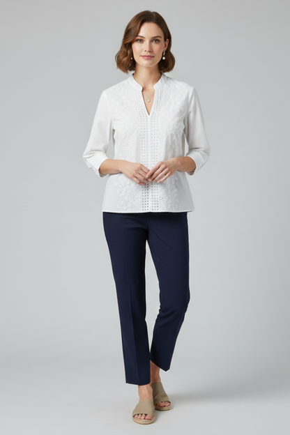 Lila | Classic Collar Long Sleeve Blouse
