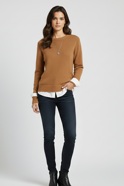 Lena | Knitted Sweater with Round Neckline